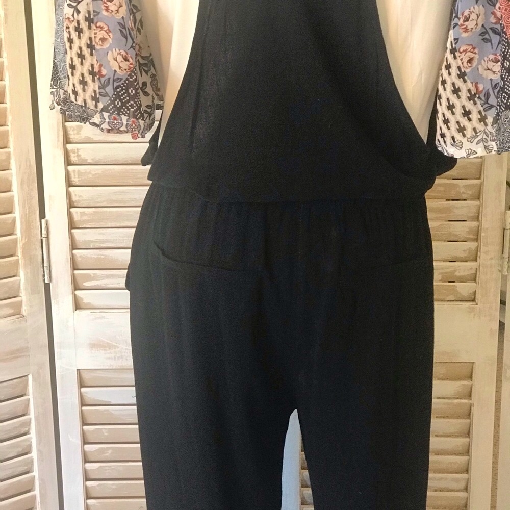 ✴️LAST ONE✴️ 🍁LINEN BLEND  OVERALLS IN BLACK - Picture 7 of 10